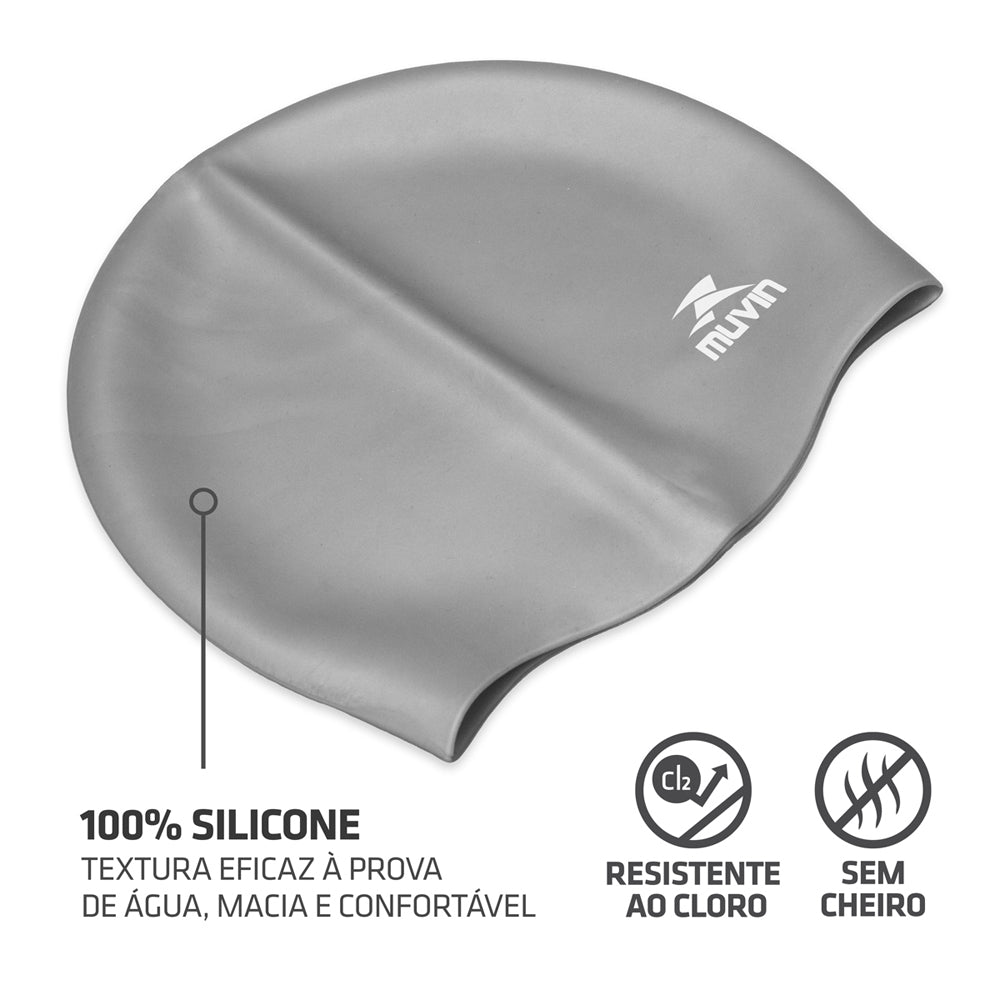 Kit Óculos de Natação Whale LZ + Touca de Natação em Silicone Standard