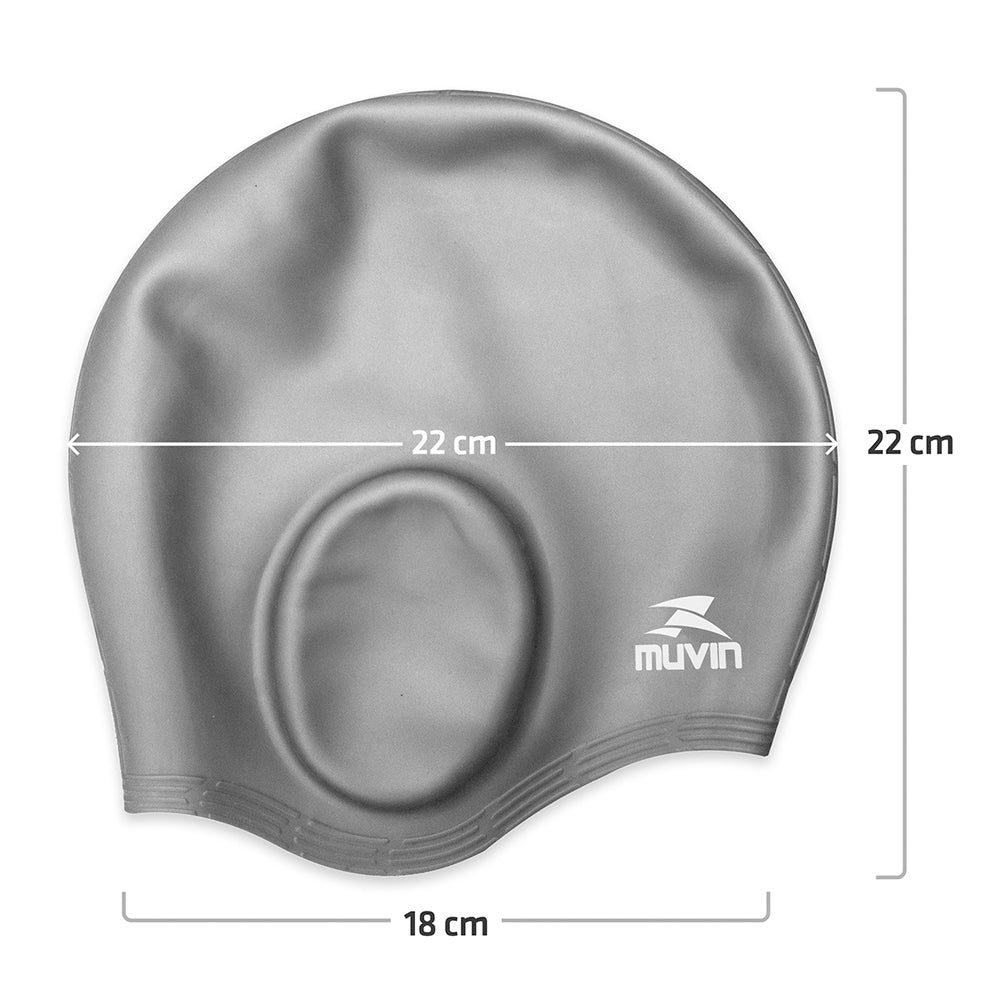 Touca de Natação em Silicone Orelha